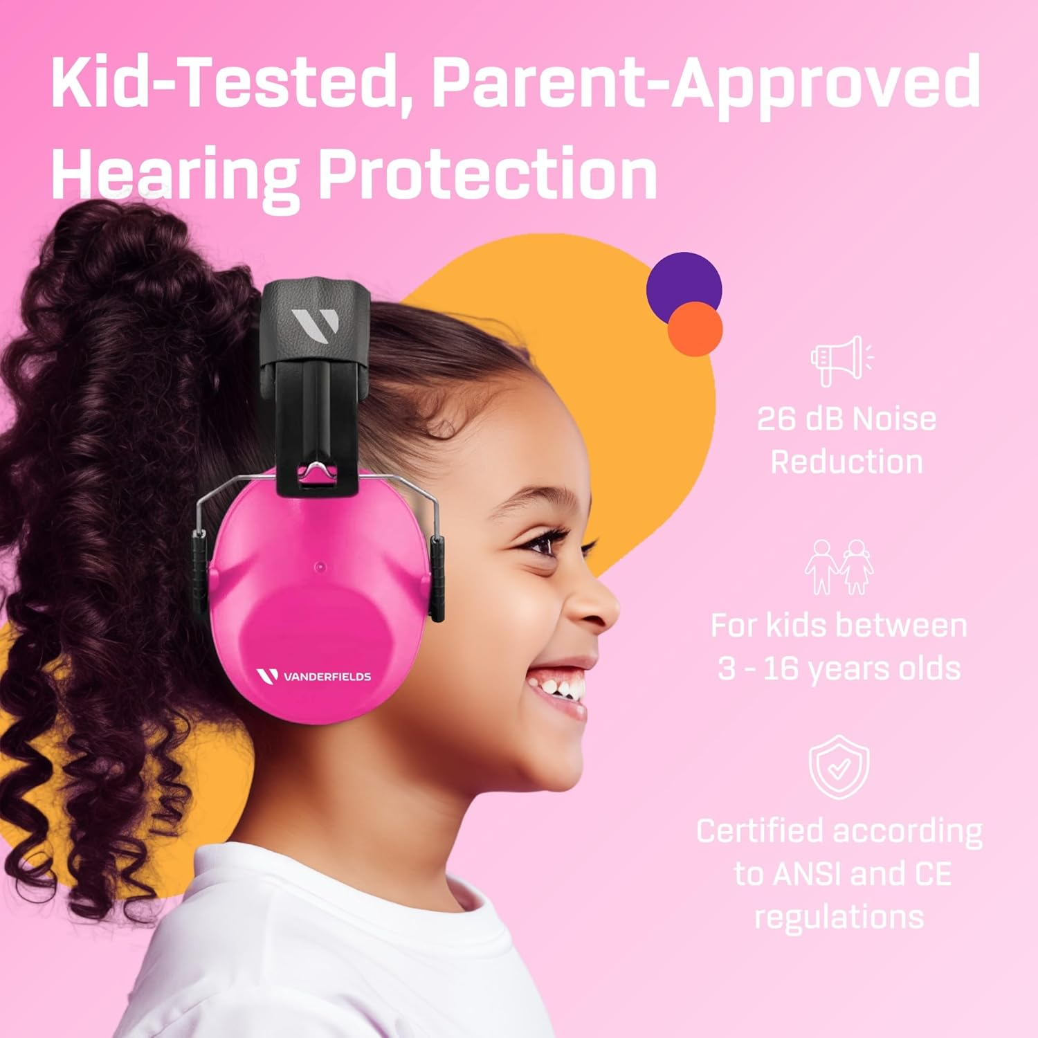 Ear Defenders for Kids Toddlers Children - Hearing Protection Earmuffs with Autism - Adjustable Padded Headband Noise Reduction. - Midnight Black image number 5