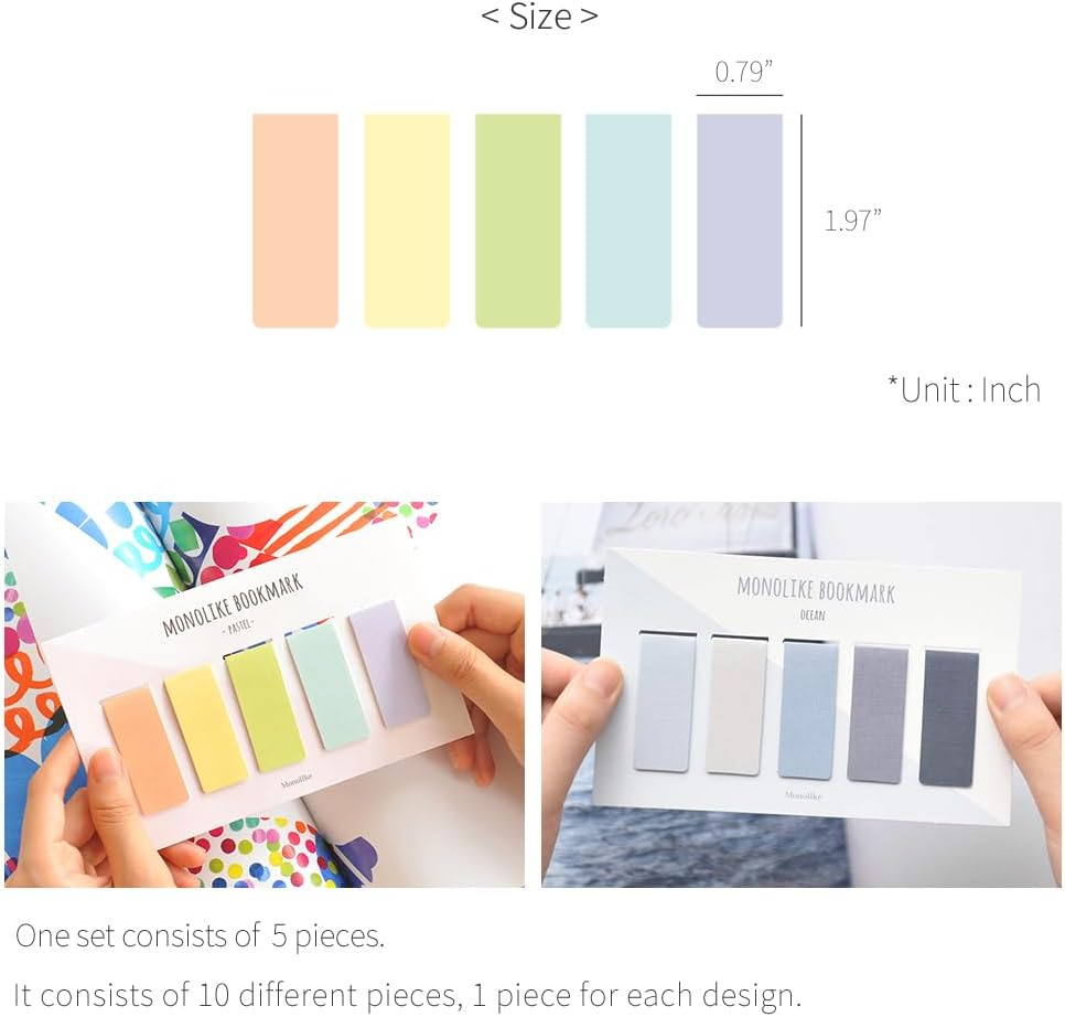 Monolike Magnetic Bookmarks Pastel + Ocean, 10 Pieces - Emerald image number 2