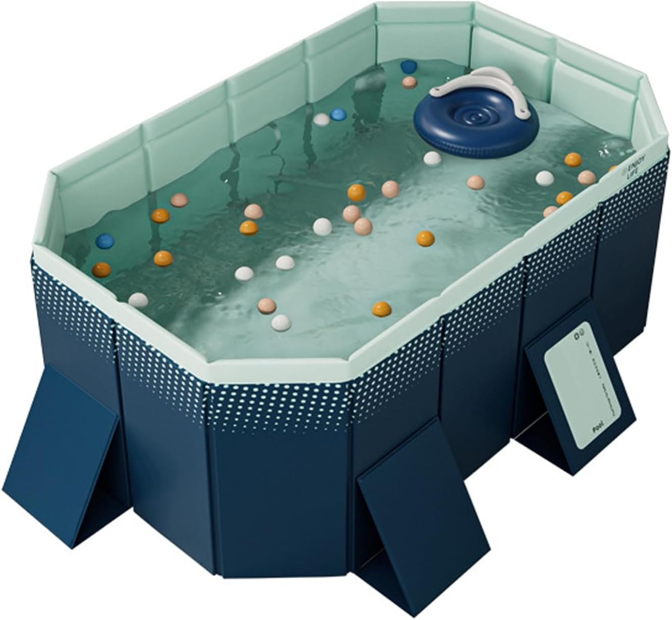 Large Swimming Pool Foldable, 1.6-3M Thicken Wear Resistant Pool Outdoor Non Inflatable No Air Leakage Padding Pool Summer Water Games Party 185Cm image number 3