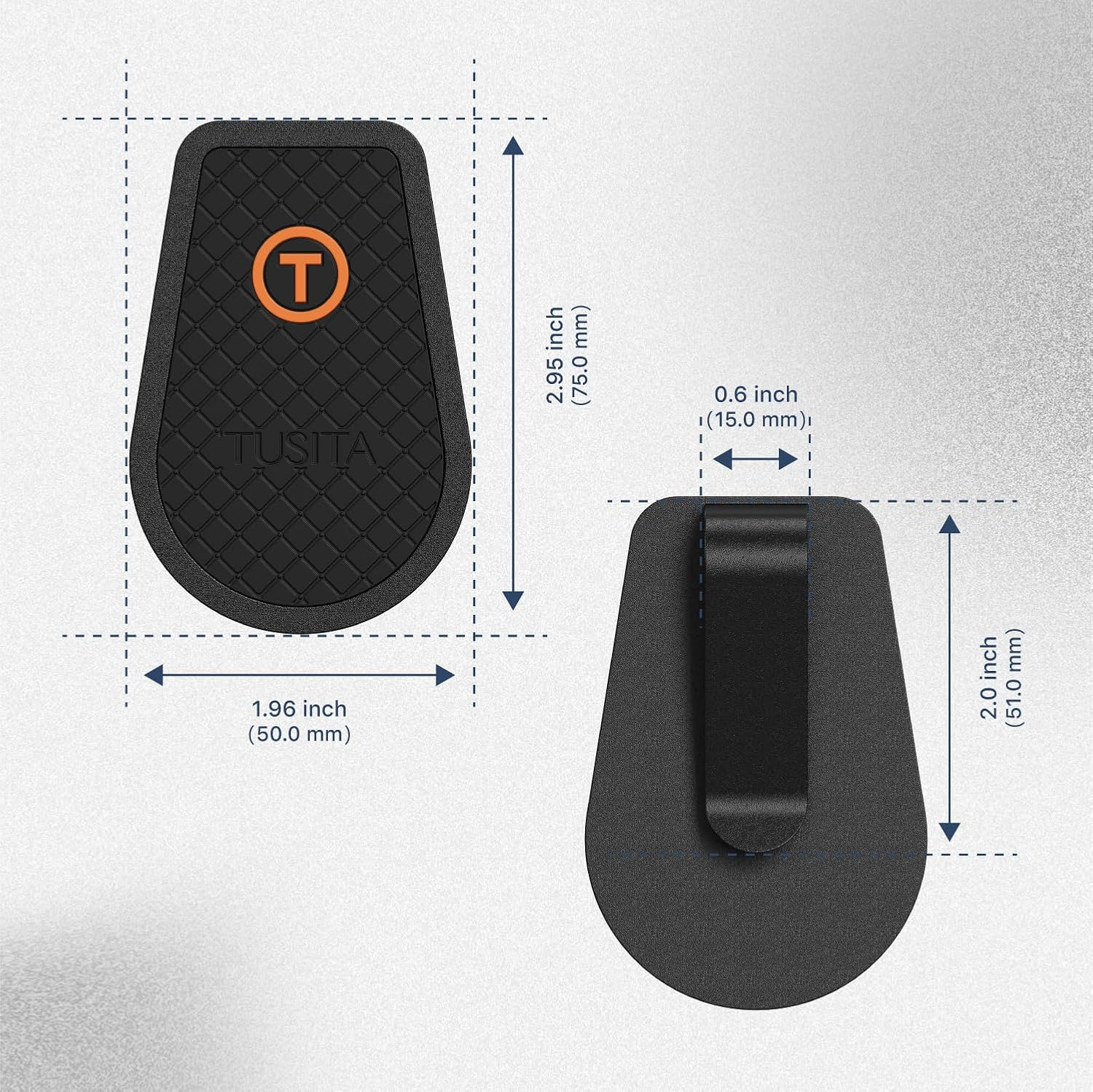 TUSITA Golf Steel HUB - Belt Clip Compatible with Bushnell Magnetic Golf Laser Rangefinders, Magnet Accessories image number 2