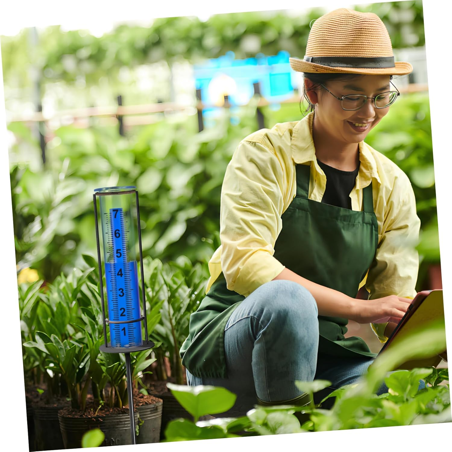 Abaodam 2 Pcs Transparent Plastic Rain Gauge Tubes Replacement for Lawn Water Gauge Outdoor Rain Measurement with Precise Scale Markings Easy to Read and Record Rainfall image number 6