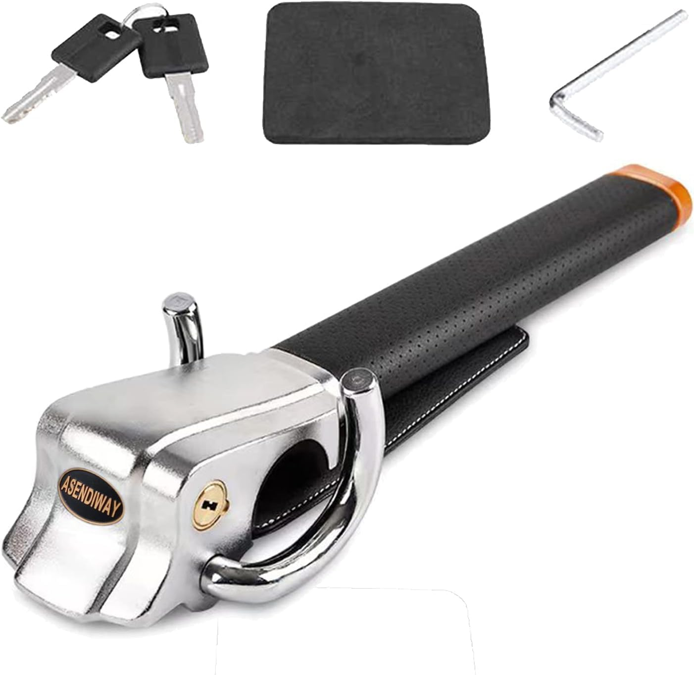 Steering Wheel Lock Universal Anti-Theft Device Heavy Duty Security Car Lock for Vehicle Auto Truck SUV Van with 2 Keys Gray