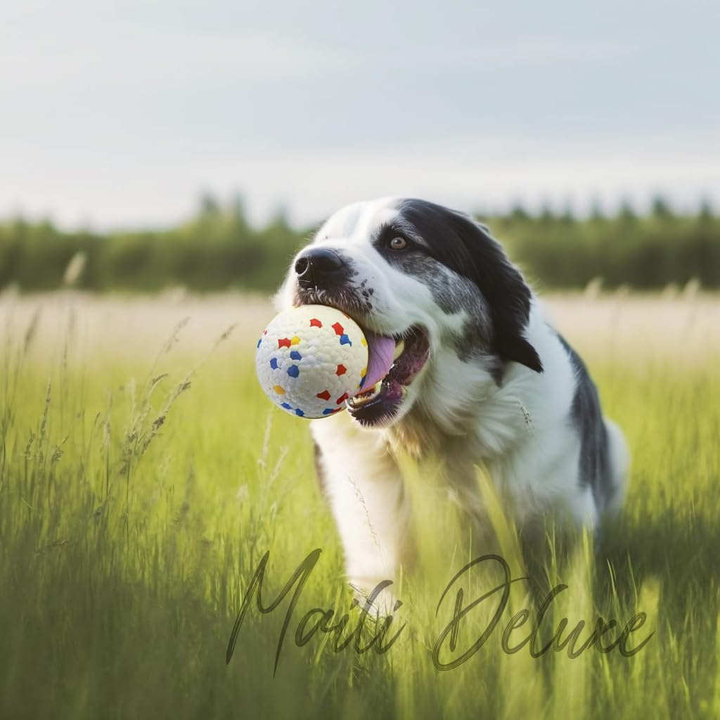 Maili Deluxe Balls - the Almost Indestructible Dog Ball, Ultimate Dog Ball for Land and Water, Medium and Small Dogs, Pack of 2 image number 5