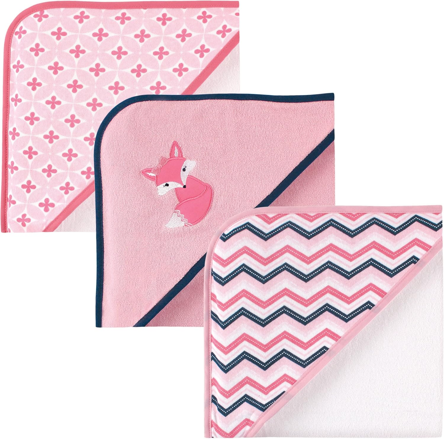 Luvable Friends Unisex Baby Cotton Terry Hooded Towels, Scuba Duck, One Size