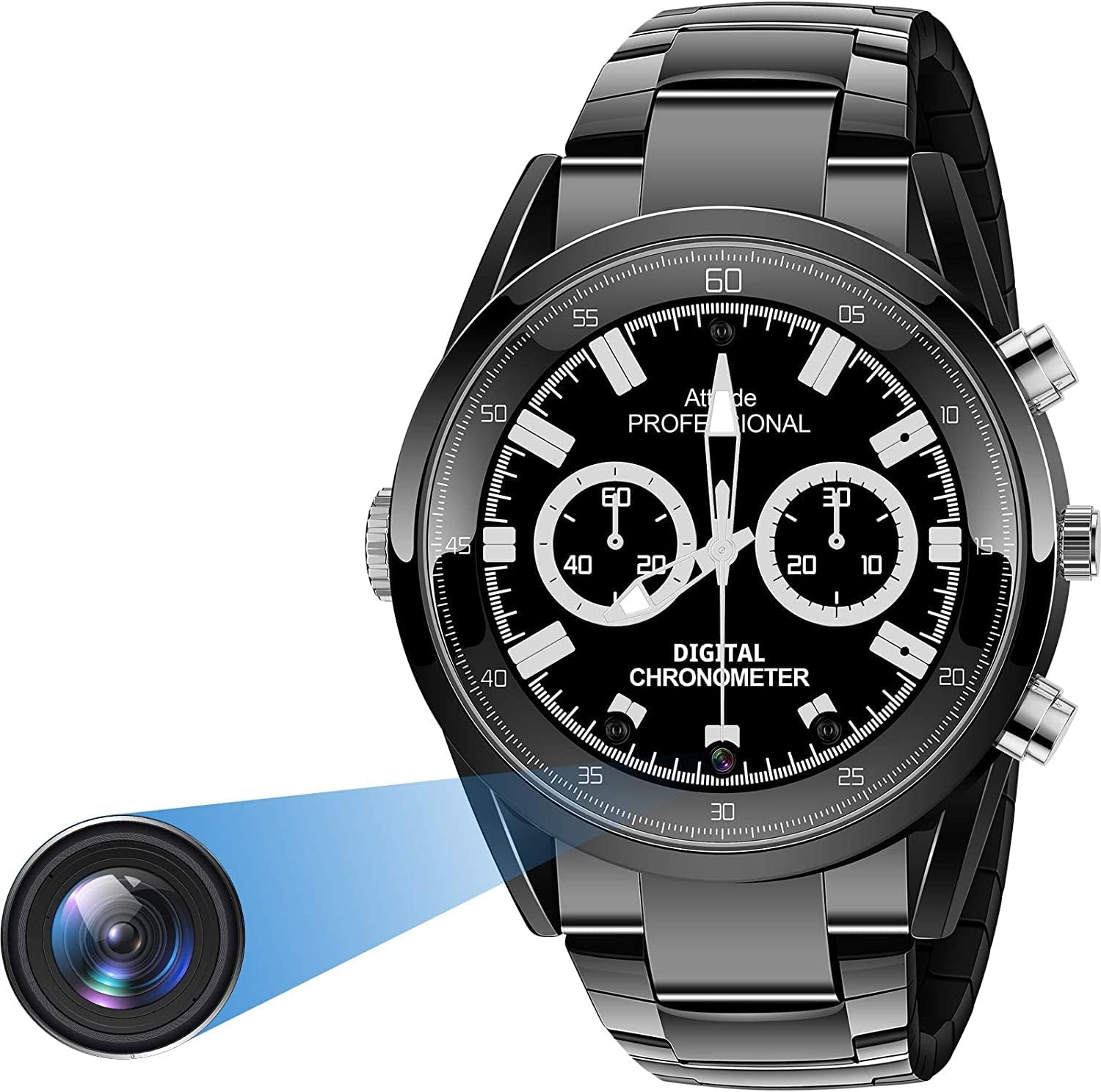 Menborn Compact Camera Spy Camera Clock Type Infrared Motion Detection Camera 32 GB image number 2