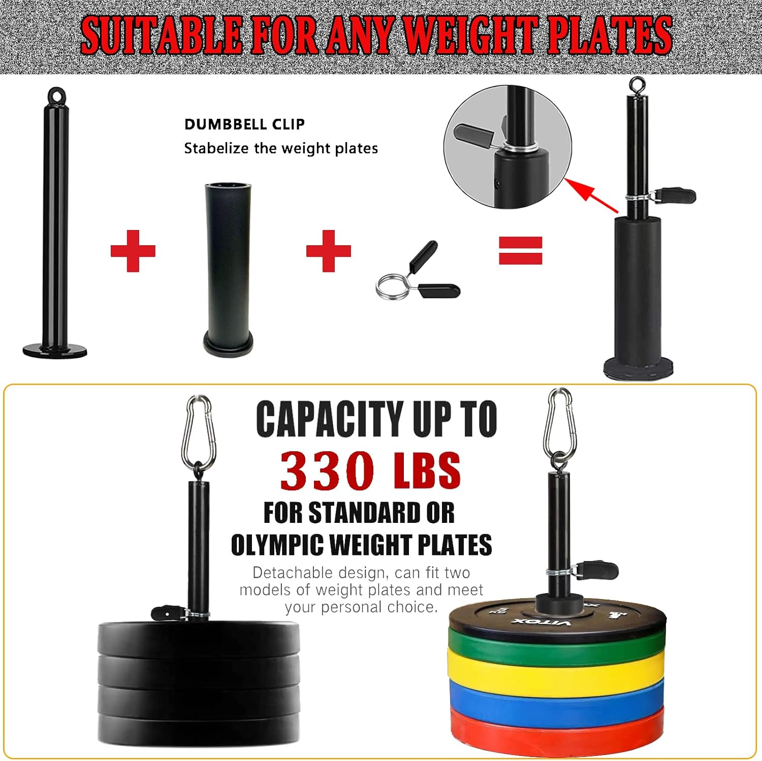 Cable Pulley System Gym Upgraded Home Strength Training Equipment Workout Accessories LAT Pull down Fitness for Triceps Pull down Biceps Curl Back Forearm Shoulder image number 4