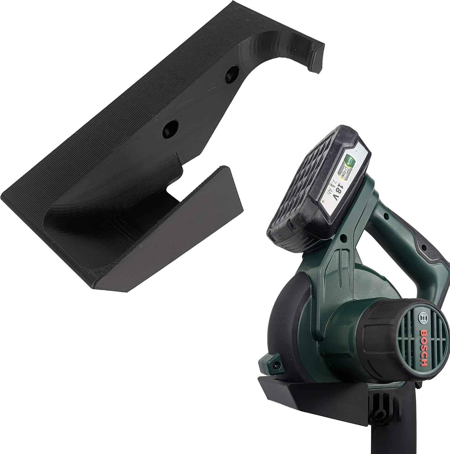 Wall Mount for Bosch Leaf Blower - Universalleafblower 18V-130 - Holder in Black | Made in Germany | Xebtec image number 3