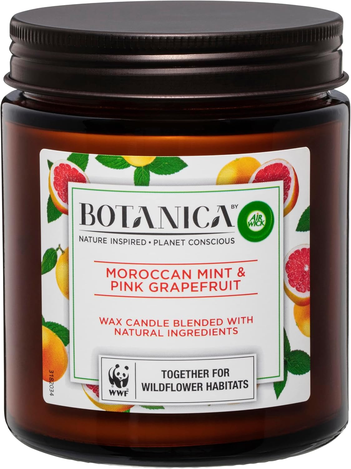 Botanica Scented Candle, Moroccan Mint and Pink Grapefruit, 205G image number 3