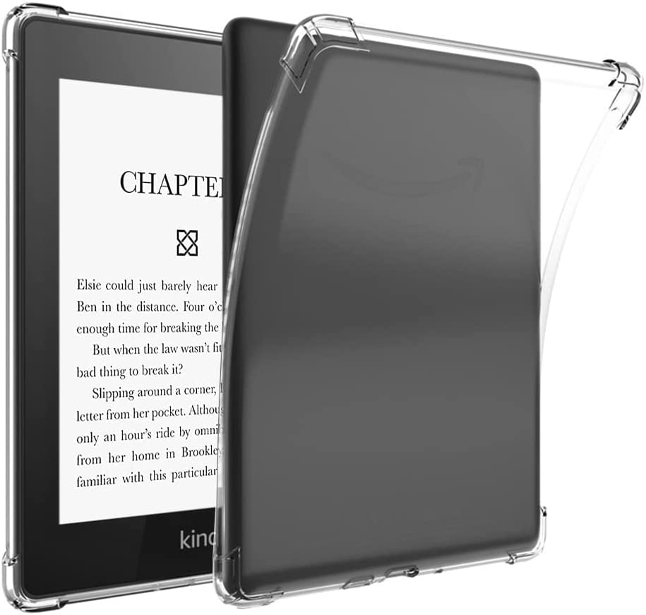 T Tersely Crystal Clear Case Cover for Kindle Paperwhite (11Th Generation-2021, 6.8 Inch) or Kindle Paperwhite Signature Edition, Shockproof Thin Silicone Case (Transparent) image number 2