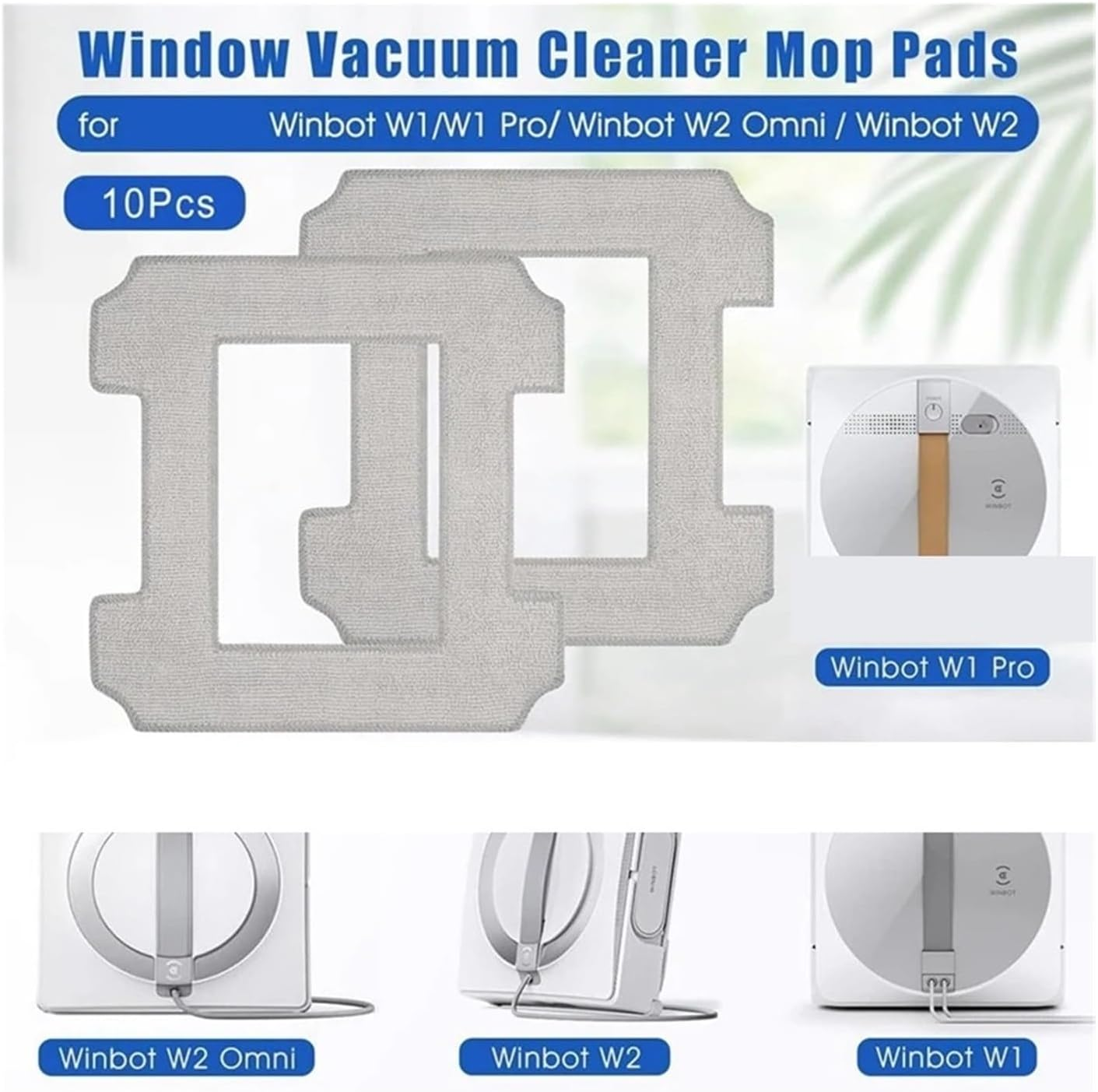 Window Cleaning Robot Mop Cloth,Compatible for Ecovacs,Winbot W1 / W1 Pro / W2 / W2 Omni Window Cleaning Robots,Window Cleaner Robot Cleaning Cloth image number 5