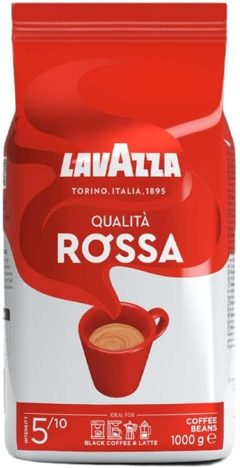 Lavazza, Qualit&agrave; Rossa, 1 Kg, Coffee Beans, Ideal for Espresso Coffee Machines, with Aromatic Notes of Chocolate and Dried Fruit, Arabica and Robusta, Intensity 5/10, Medium Roasting image number 3