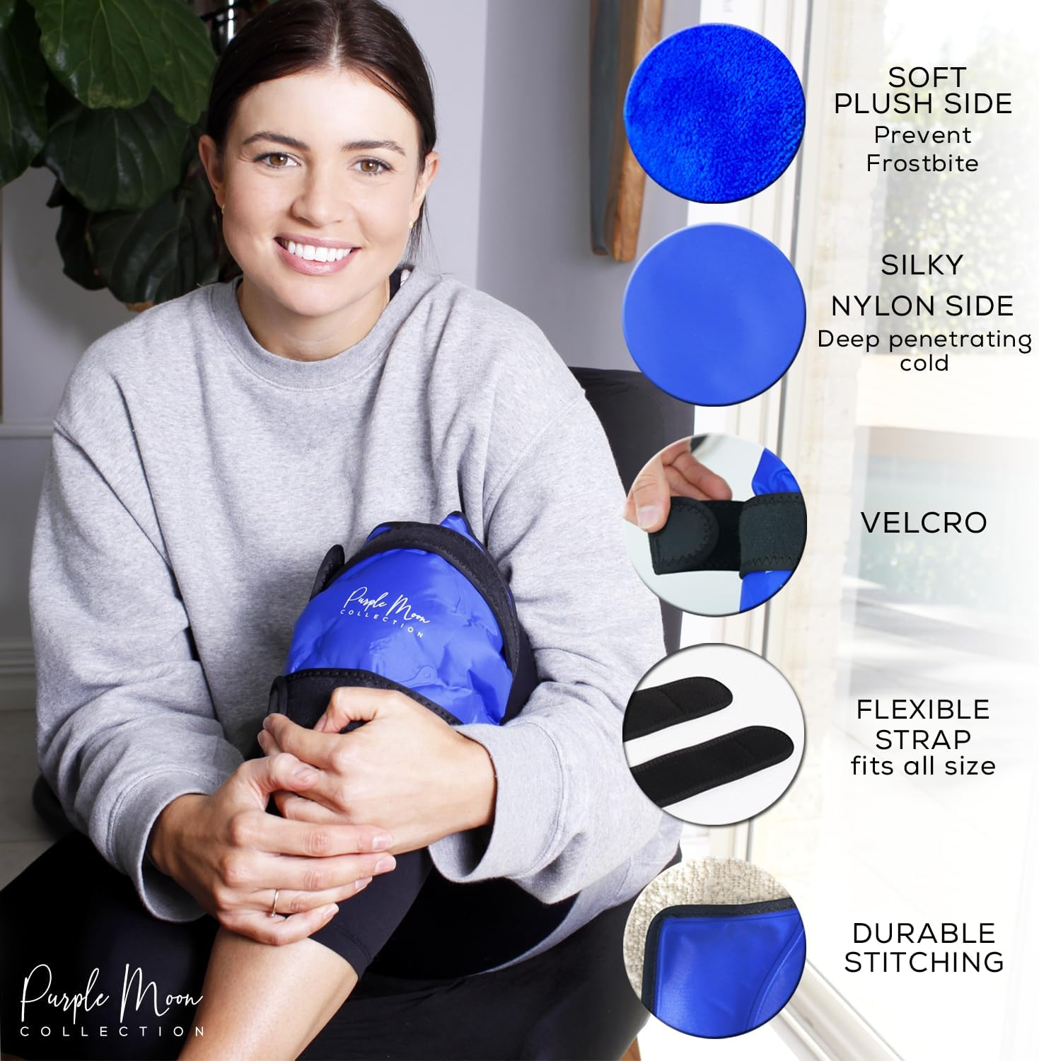 Ice Knee Pad &ndash; Reusable Cold & Hot Gel Wrap for Knee Pain Relief, Swelling & Injury Recovery &ndash; Adjustable Compression Sleeve for Men & Women &ndash; Arthritis, Post-Surgery & Sports Injury Support image number 3