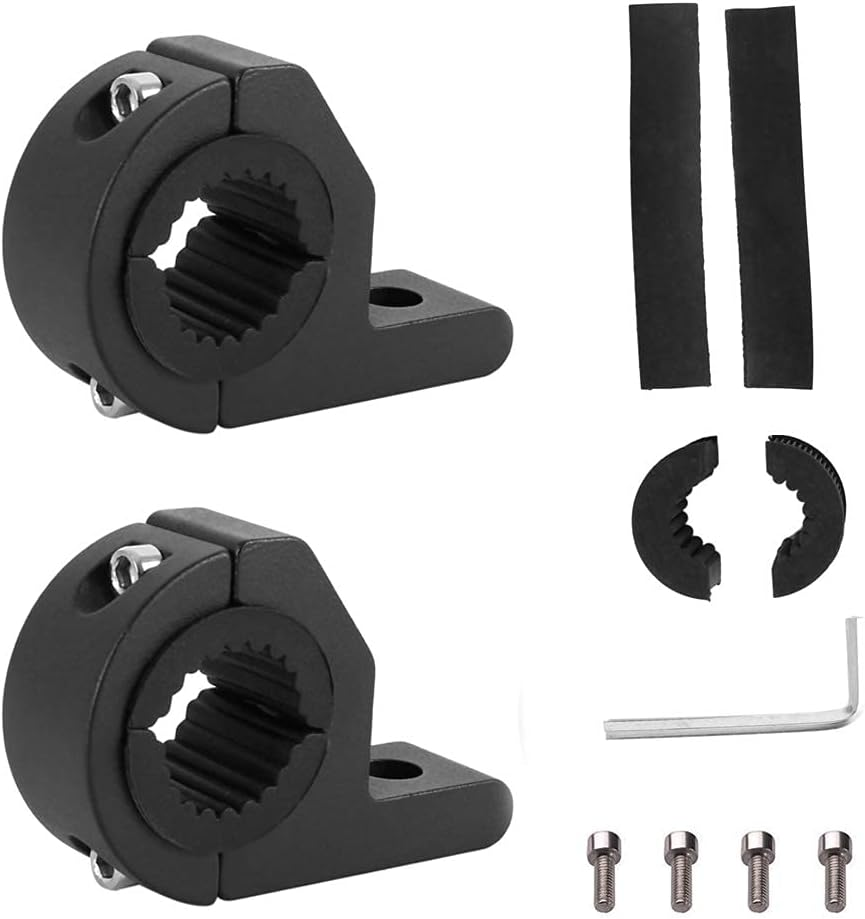 2Pcs Light Bar Tube Clamps, 19-30MM Universal Work Offroad Led Light Mounting Brackets Horizontal Bar Tube Clamp Kit, Horizontal Bar Cage Roof Rack Holder for Off-Road Truck UTV ATV image number 4