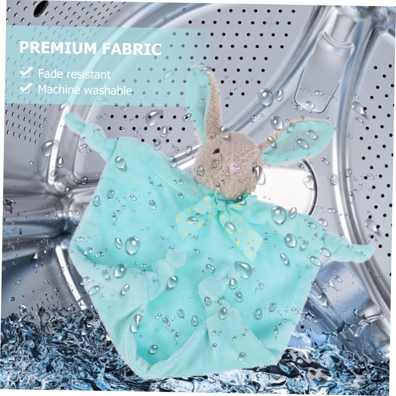 Toyvian 1Pc Plush Towel for Boy Girl Soft Comfort Blanket for Newborns Safe for Biting Playing Shower Rabbit image number 6