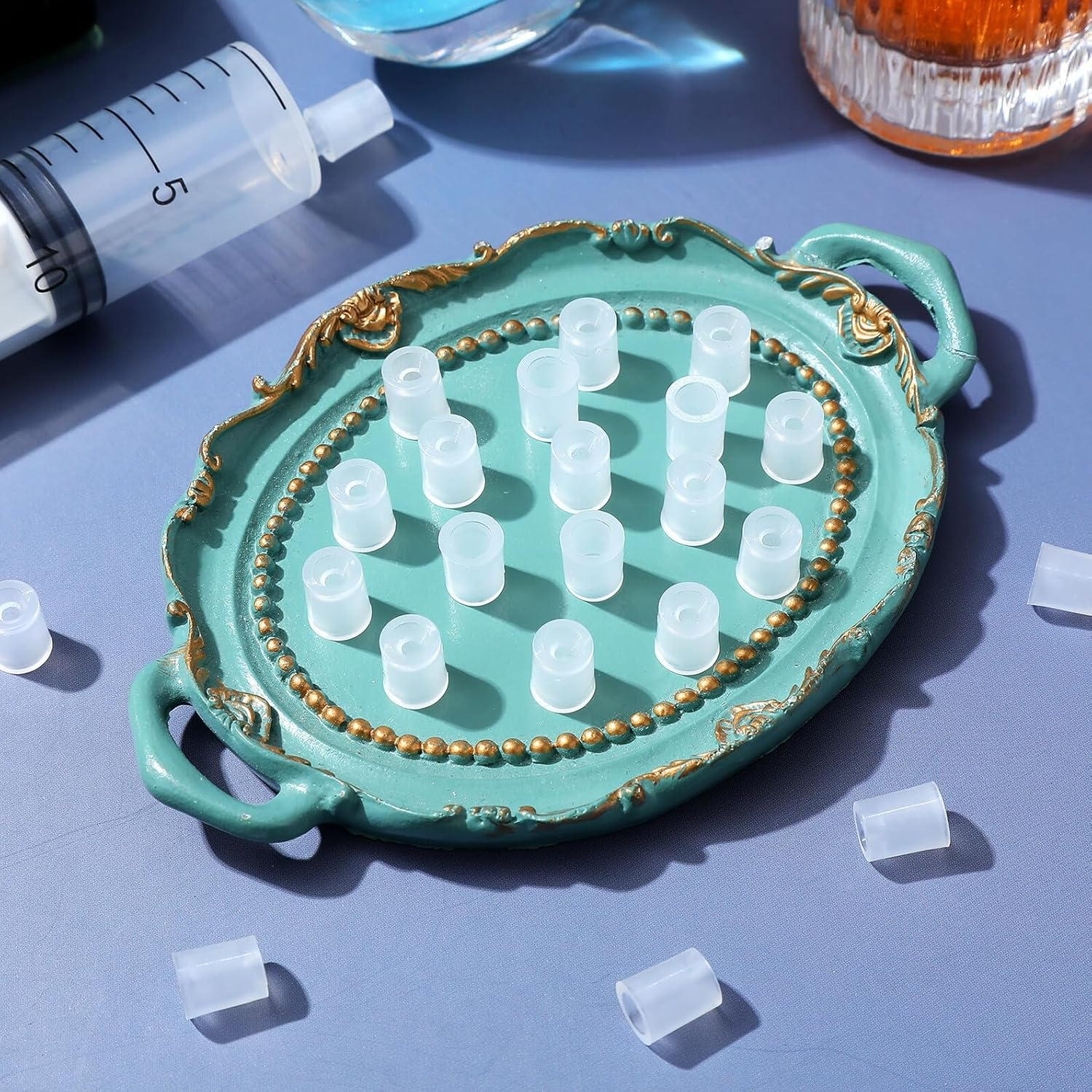 TEHAUX 100Pcs Perfume Syringe Dispenser Adapter Liquid Refill Transfer Tool Bottle Adapter for Perfume Syringe Extraction and Injection