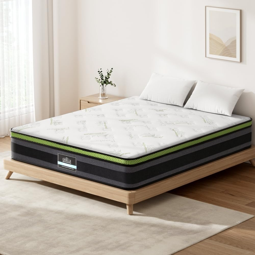 Giselle Mattress Pocket Spring Gel Foam Bed Euro Top Medium Firm 30Cm KS image number 3