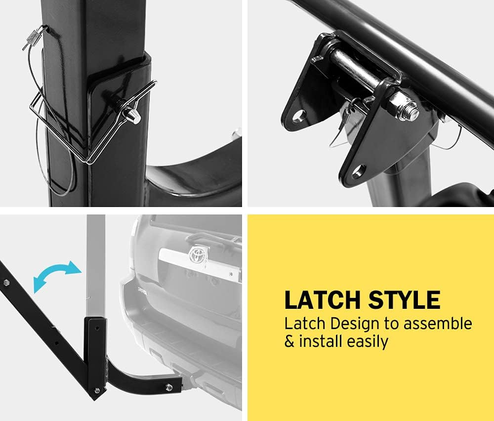 Elora 4 Bicycle Carrier Hitch Bike Rack Foldable Mount Vehicle Towbar Car Rear