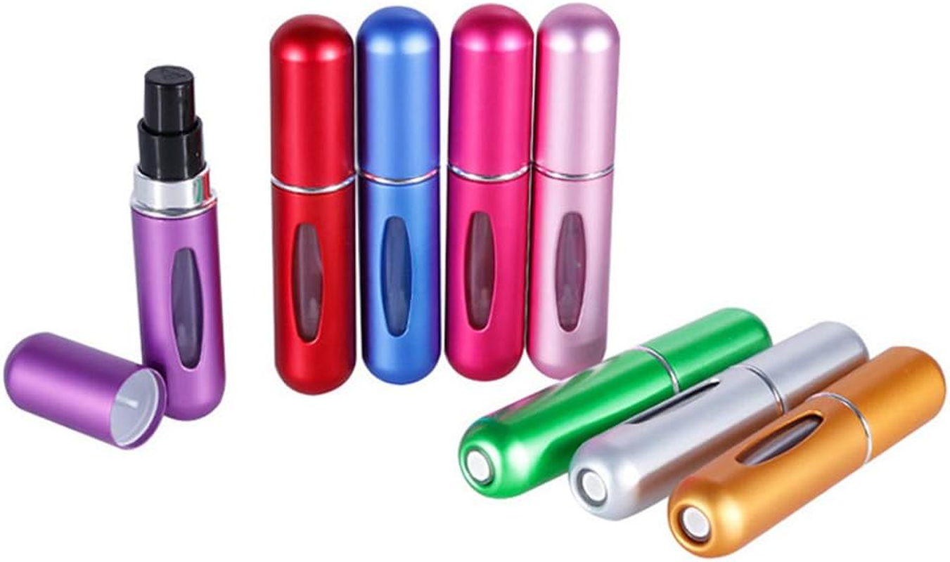 4 Pcs 8ML Perfume Storage Atomizer Empty Aluminum Spray Bottle Gold image number 2