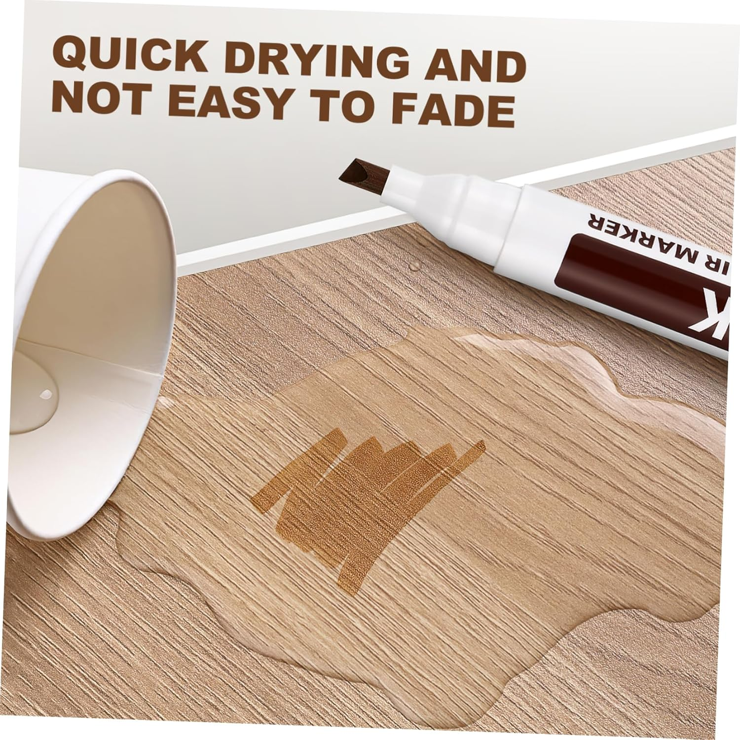 6Pcs Furniture Touch up Marker Pen Wooden Scratch Repair Tools Concealing Markers for Coloring Wood Floors Tables Desks Carpenters image number 1