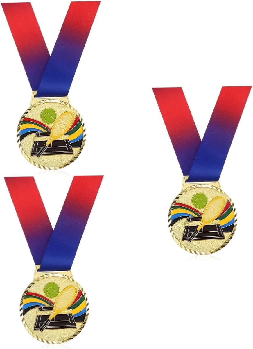 Healeved 2Pcs Sports Medals Tennis Medal Award Boys and Girls Party Favors Sports Event