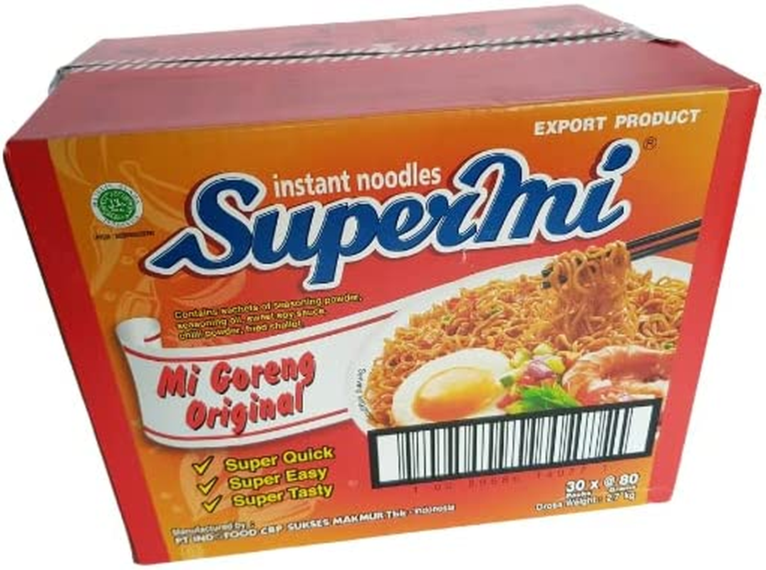Supermi Instant Noodles Mi Goreng Original 30 X 80