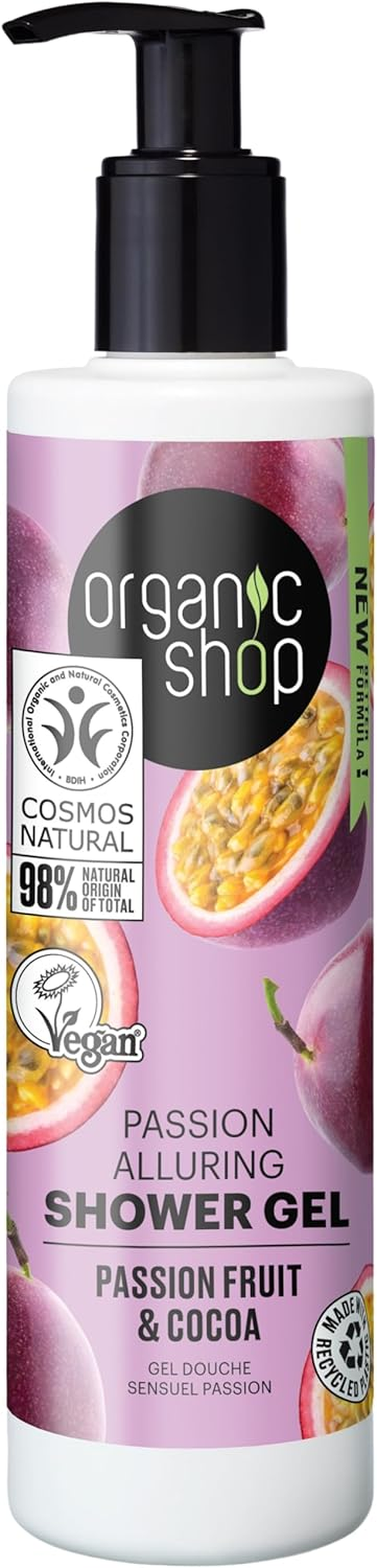 Organic Shop Shower Gel Alluring Passion Fruit & Cocoa 280Ml image number 6