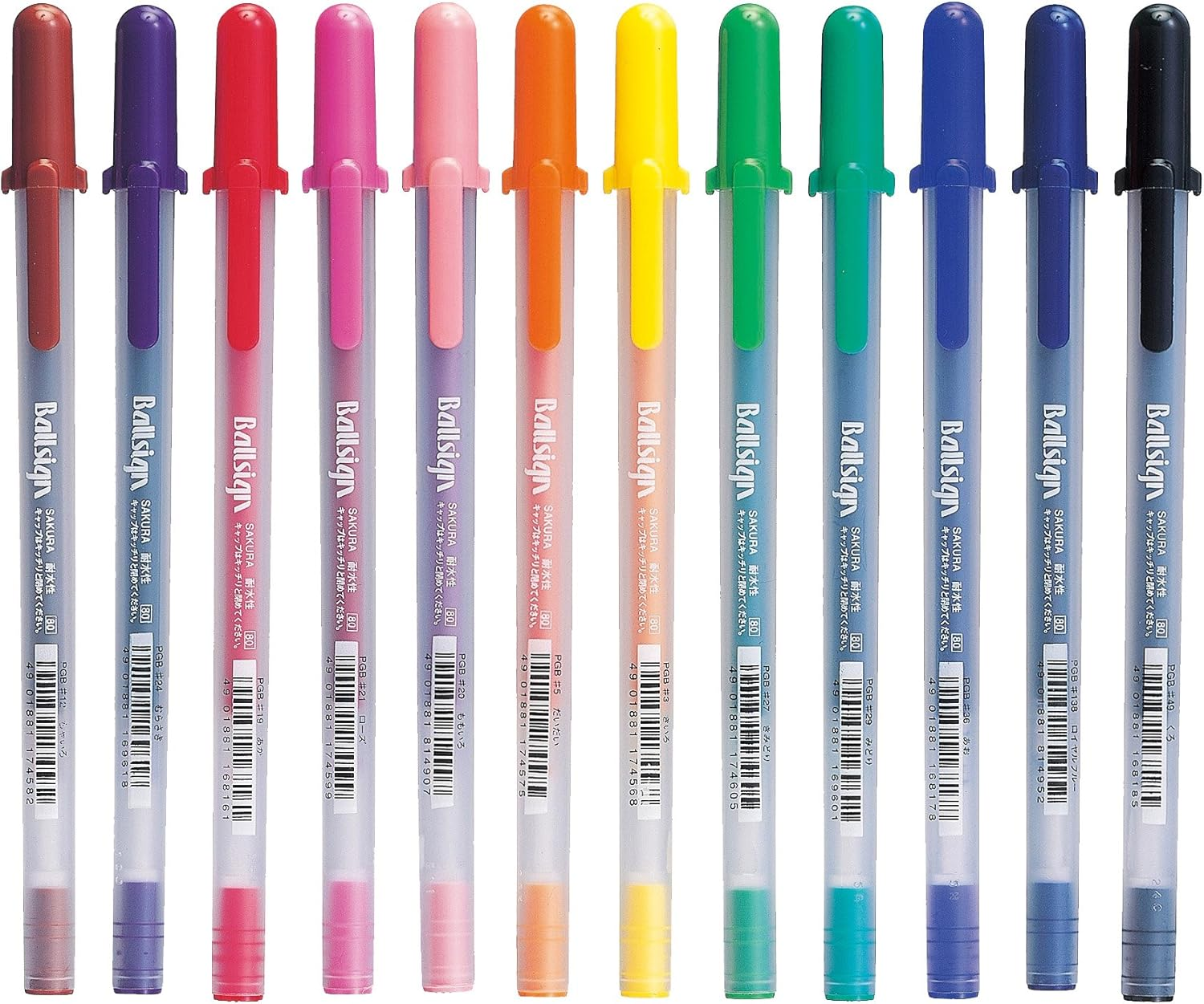 Sakura Gel Ink Ballpoint Pen, Ball Sign (Gelly Roll) 12 Color Set (PGB12) image number 3
