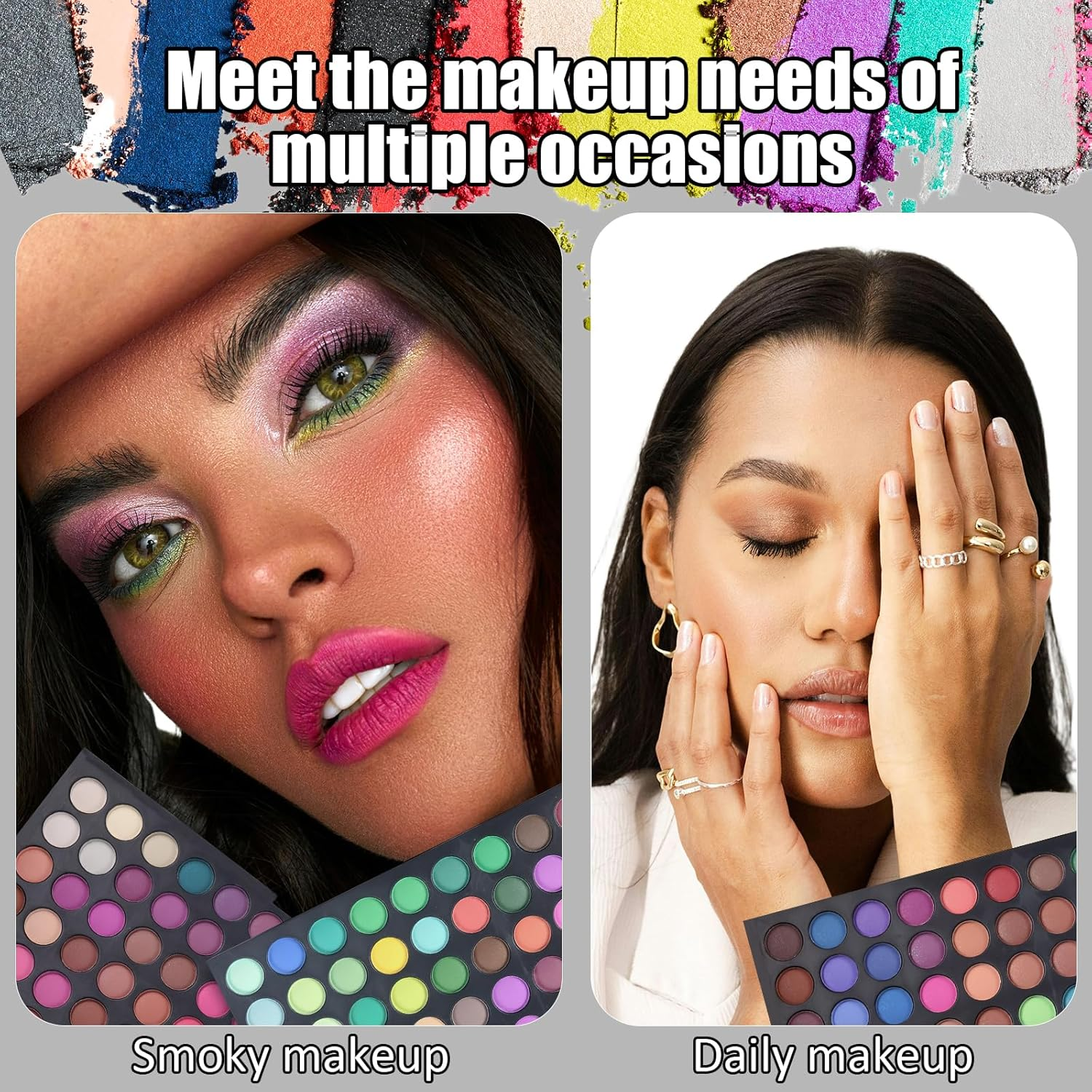 Pure Vie Professional 252 Colors Eyeshadow Palette Makeup Contouring Kit - Ideal for Professional as Well as Personal Use image number 6