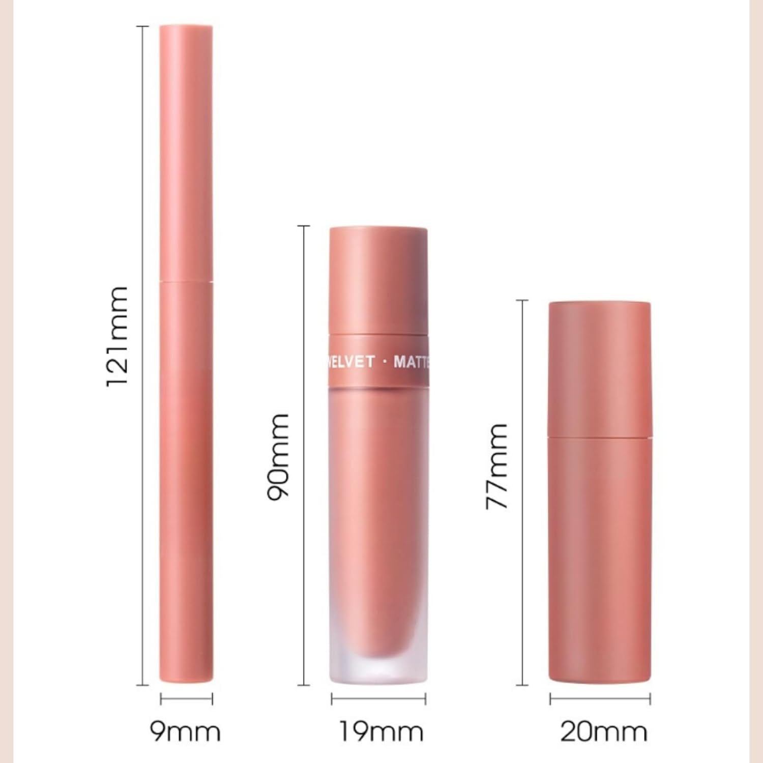 3Pcs Lip Set &ndash; Lip Liner, Lip Stain & Lipstick | Smudge-Proof, Long-Lasting Nude Brown#03 image number 4