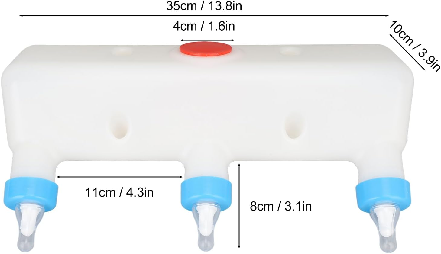 3 Pacifier Small Animal Milk Feeder, Piglet Puppy Baby Lamp Goat Milk Feeder, Calf Feeding Bottle, Animal Nursing Machine, Puppyfeeder for Multiple Puppies