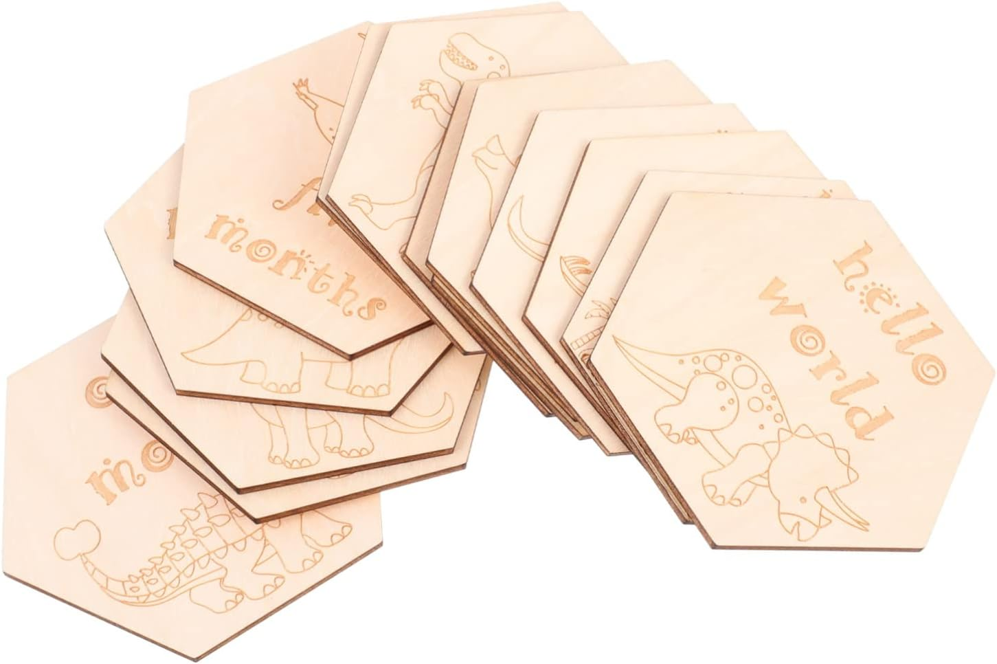 14Pcs Milestone Blocks Newborn Photography Props Monthly Growth Cards Safe Material Keepsake for First Year for Showers image number 3