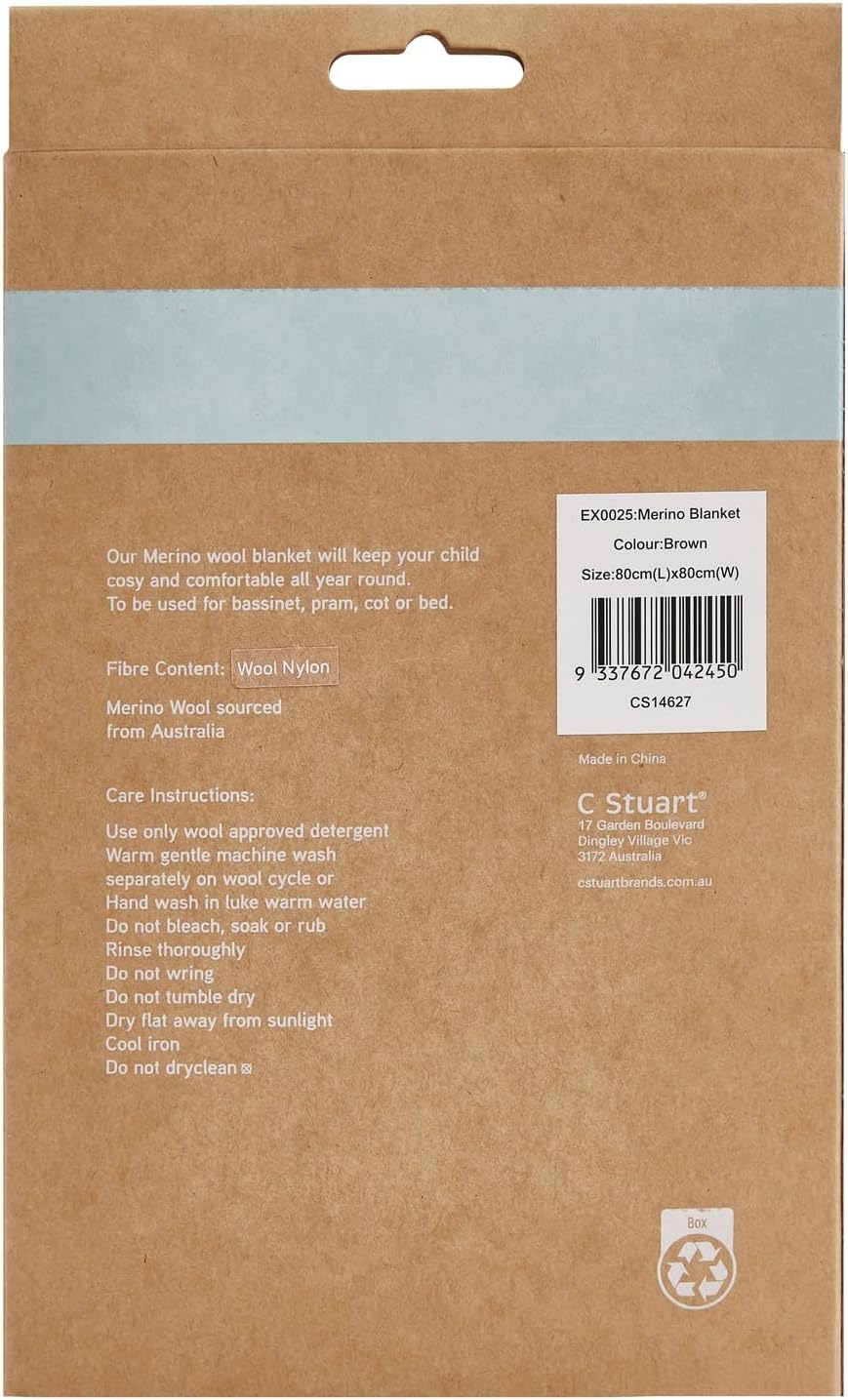 Australian Wool Blanket, Brown Marle image number 1