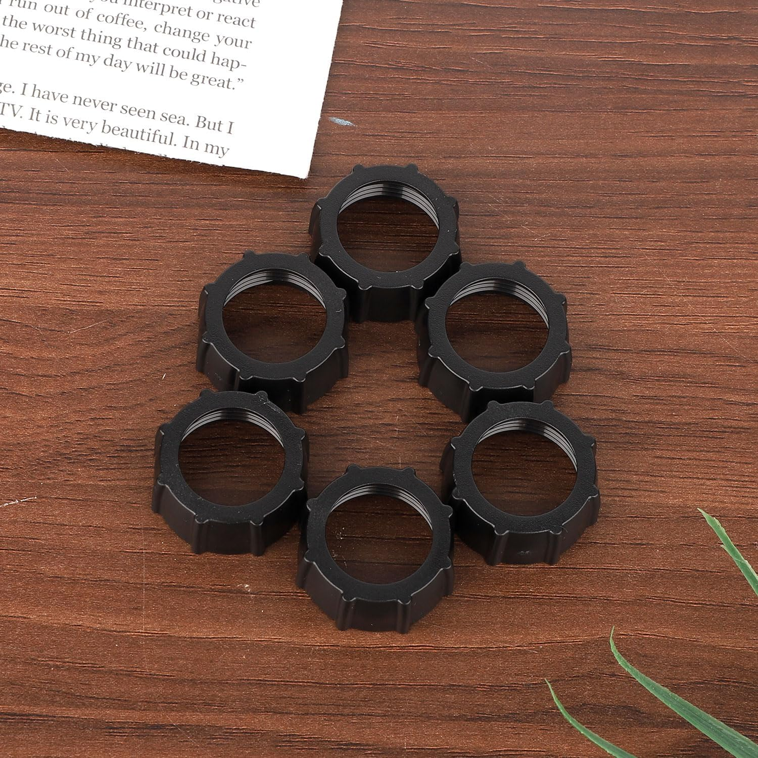 BOXOB 6Pcs Tightening Nut for Replacement Car Phone Mount Parts, 17Mm Ball-Joint Fixed Adapter Head Bracket Holder Ring for DVR Camcorder Wireless Charger, GPS Dash Camera, Phone Holder Stand Clip image number 5