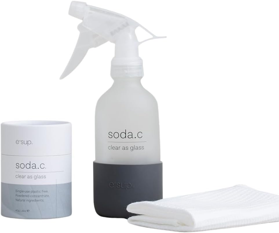 Soda.C Clear as Glass Shiny Surface - Natural Cleaner with 16 Refills Cleaning Powder + Cloth image number 5