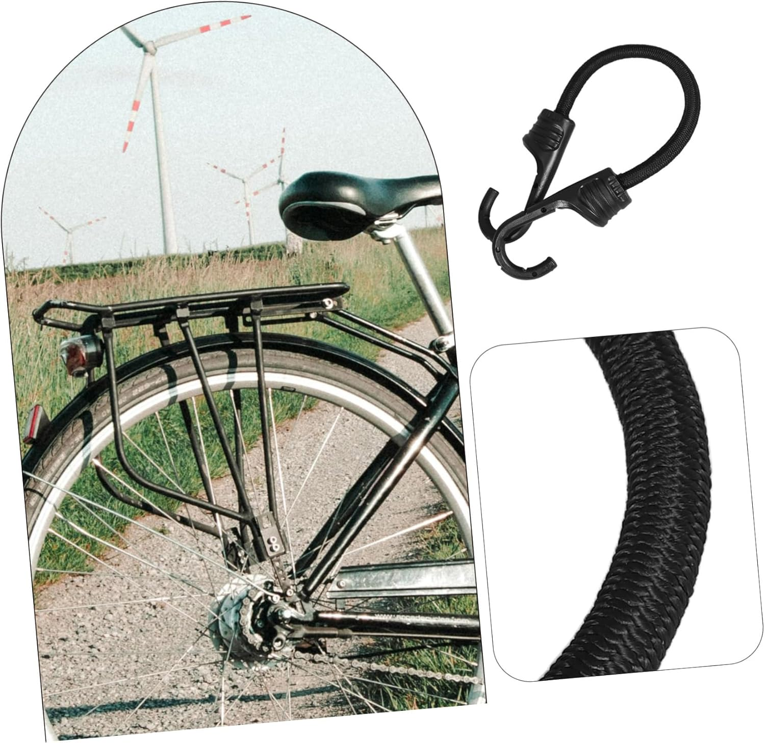 AKOOSY 12Pcs Elastic Luggage Straps Secure Cargo Heavy Duty Ropes Hooks for Car Bike Camping Travel