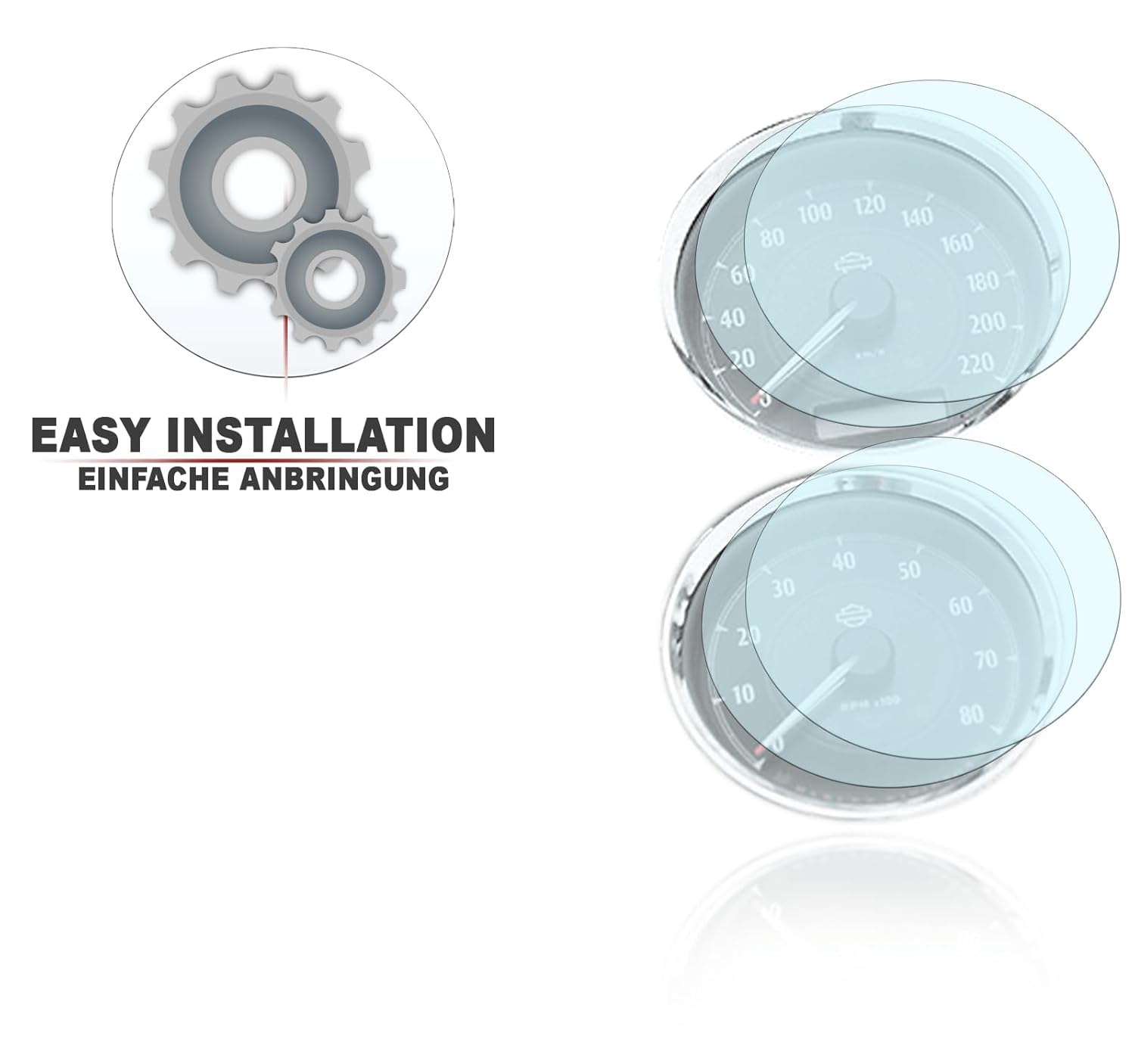 Speedometer Screen Protector Suitable for Harley Davidson Lowrider S 2X Anti-Glare - 1 X Ultra Clear / 1 X Anti-Glare. image number 6