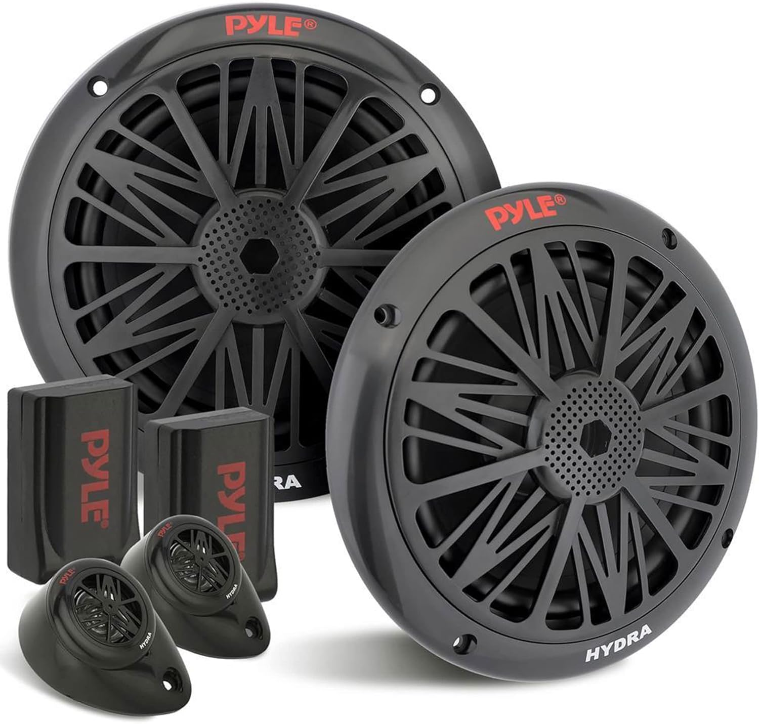 Pyle 200 Watt Marine Boat Speaker System Weather Proof Dual 2 Way 6.5 Inch Outdoor Speakers W/ 85Hz-6Khz Frequency Response, Heavy Duty 8Oz Magnet Structure - PLMR6KB image number 6