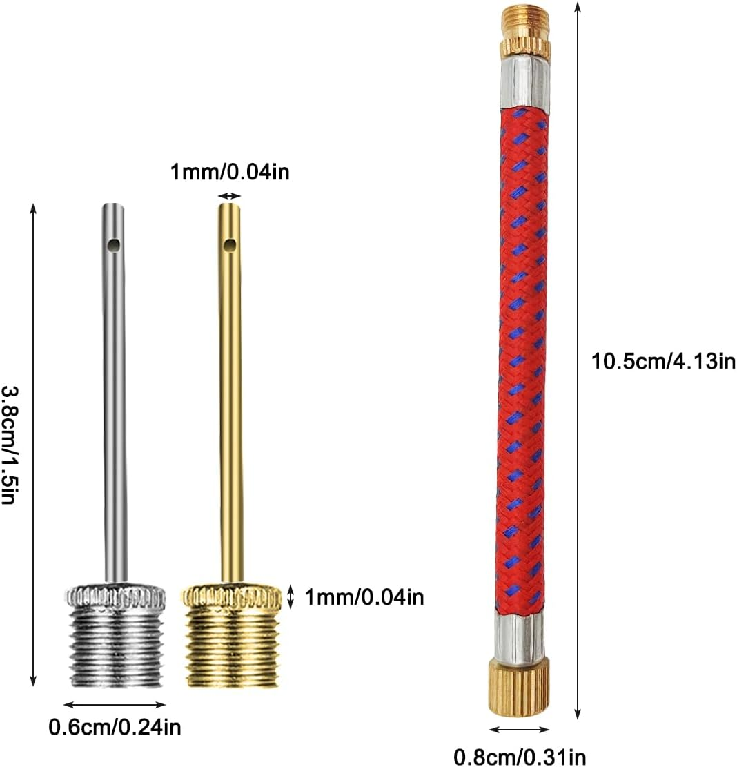 40 Pack Ball Pump Inflation Needle, Stainless Steel Air Pump Needle, with a Pump Needle Adaptor Hose, Inflate Pump Needle for Football Basketball Soccer Volleyball Rugby and Other Sports Balls image number 3