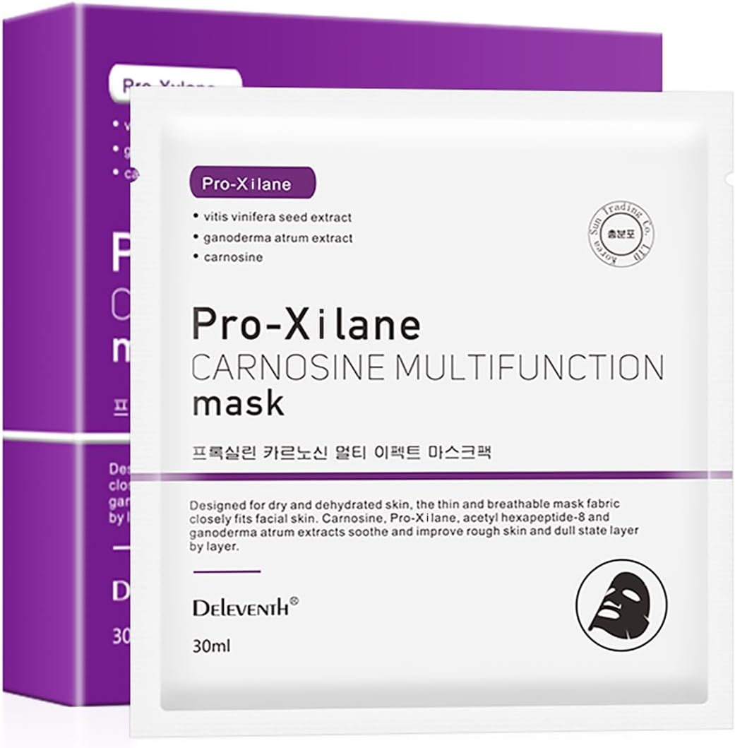 Deleventh Korean Brand Pro-Xylane Carnosine Multifunction Facial Mask 30Ml &times; 5Pcs / Anti-Aging & Anti-Wrinkle Formula to Reduce Fine Lines for a Hydrated, Youthful, and Radiant Complexion image number 4