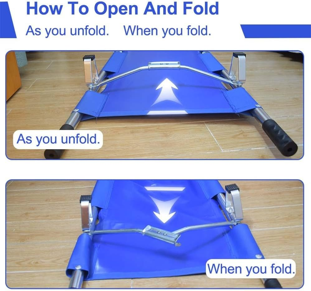 Foldable Stretcher Flexible Medical Folding Transport Stretcher,With Heavy Duty Handles and Stable Feet for Patient Transport,Portable Folding Stretcher for Medical Emergency,Portable Stretcher image number 3