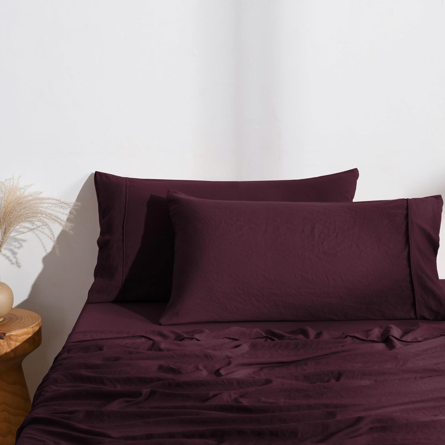 Dreamaker Superfine Washed Microfiber King Pillowcase Super Soft Microfibre All Season Breathable and Warm Wrinkle Resistant Machine Washable - Twin Pack Blush Pink