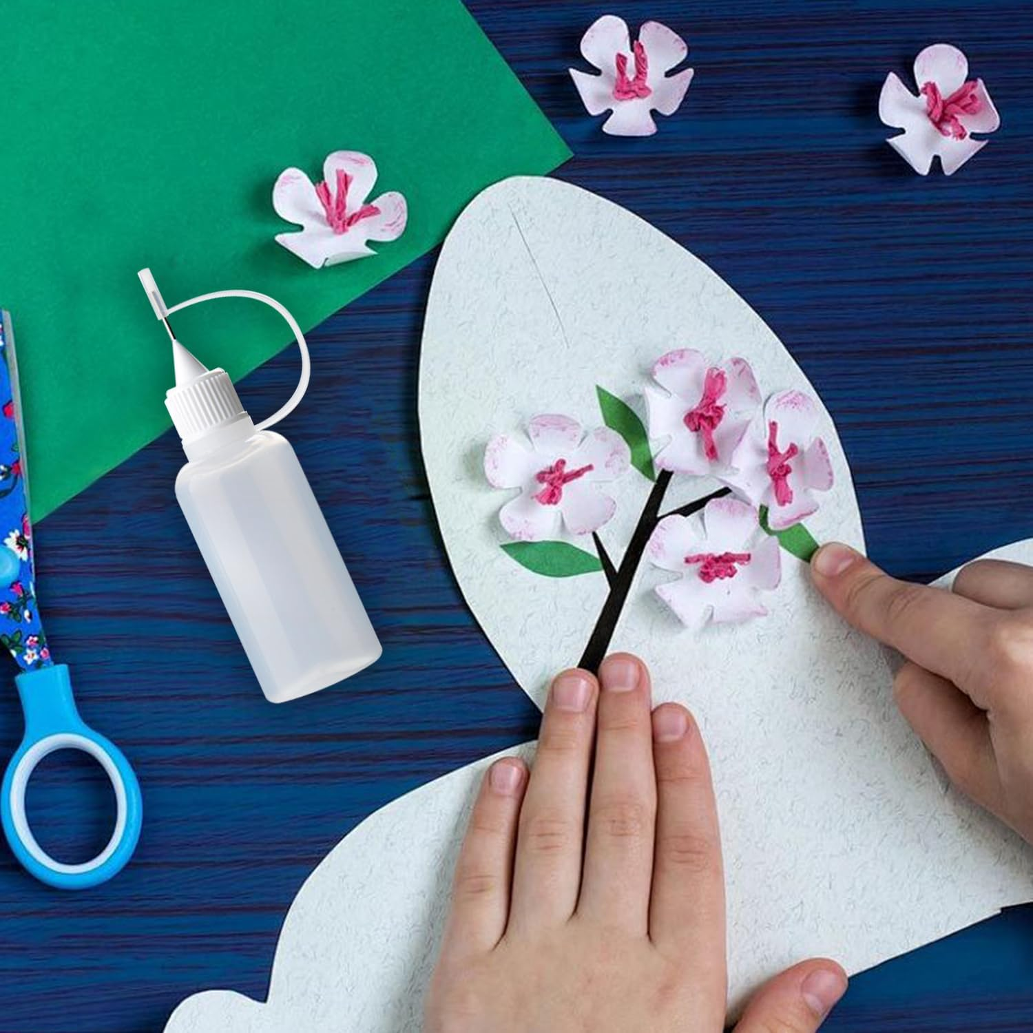 SYEYCW 15 Pcs Precision Tip Applicator Bottles, 10Ml Quilling Needle Tip Oiler Bottle, White Glue Shaker, Plastic Liquid Dropper Filling Applicator, for DIY Craft, Acrylic Paint, Small Gluing Projects image number 5