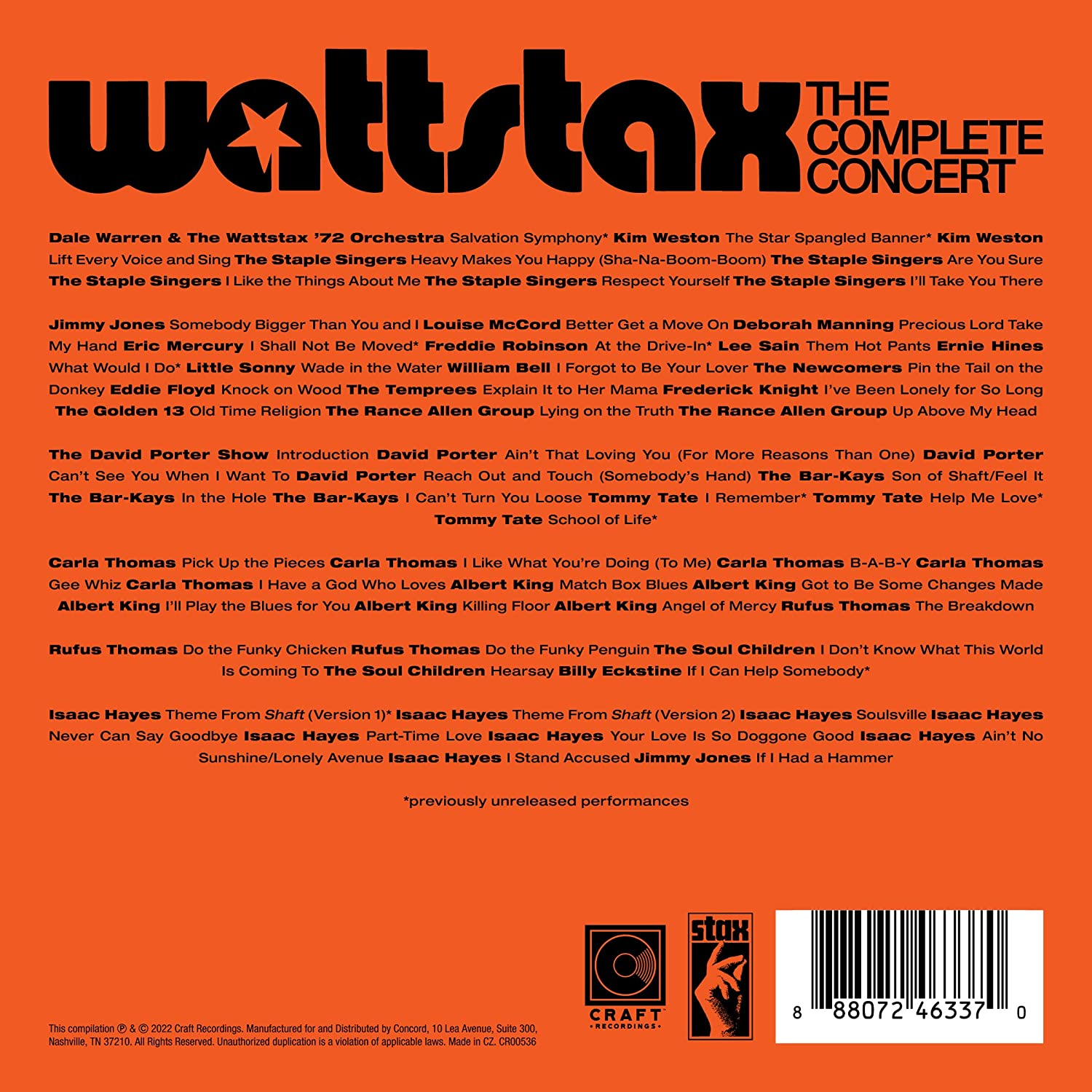 Wattstax: the Complete Concert (Various Artists) image number 2