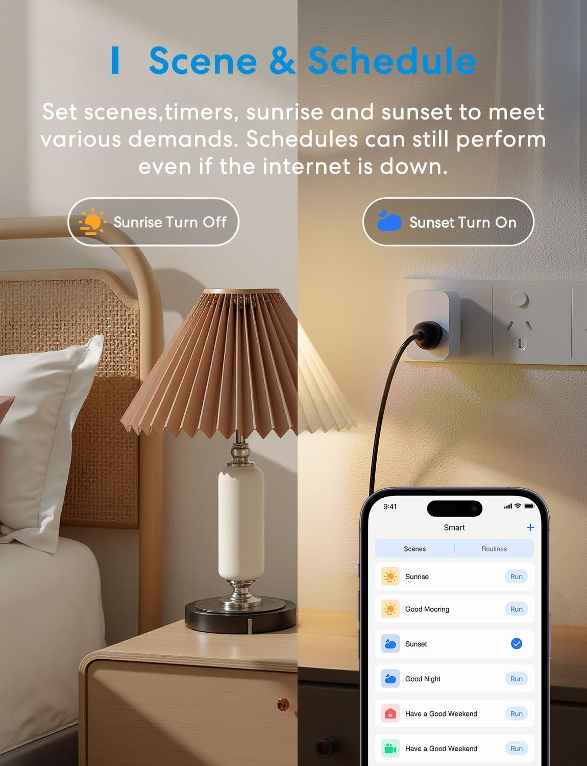 Meross Mini Smart Plug with Energy Monitor, 10A Wifi Outlet Socket Support Voice & App Remote Control, Timer, Offline Control, Compatible with Alexa, Google Home, Smartthings, 2 Pack image number 6