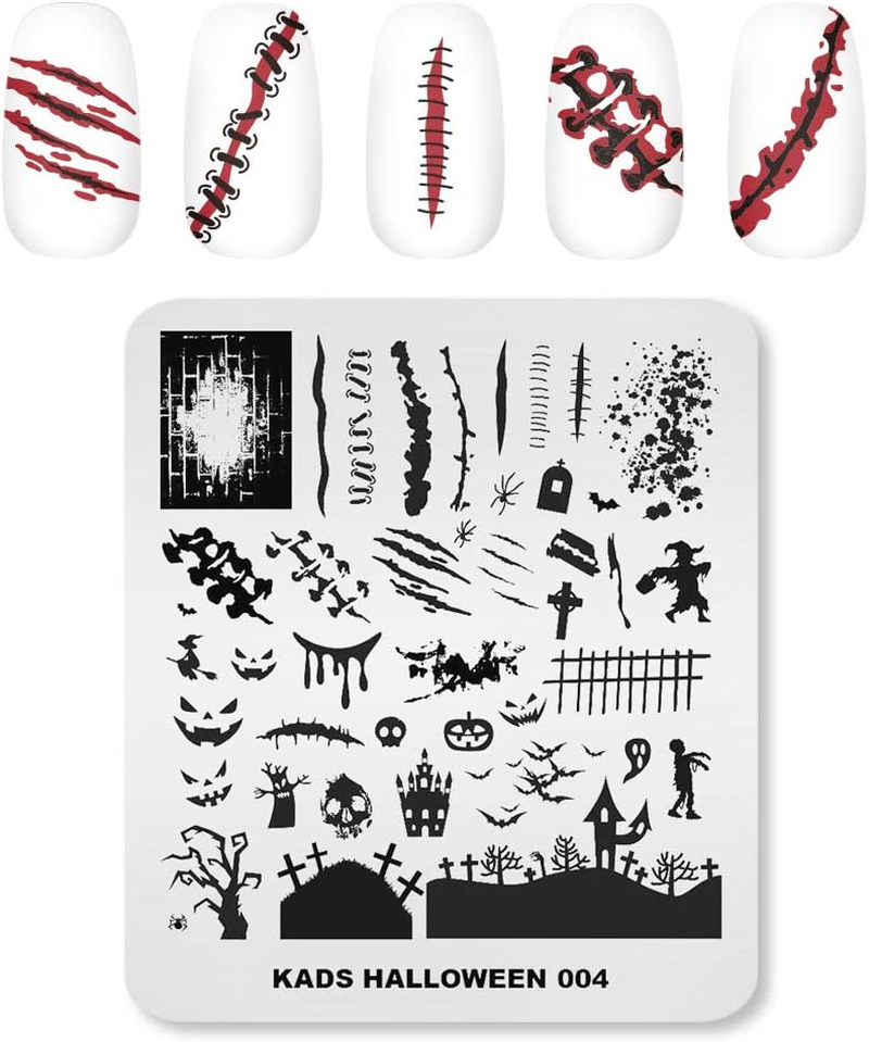 Alexnailart Professional Nail Stamping Plates Halloween Pattern Templates Manicure Stencils Nail Art Printing Tools image number 4