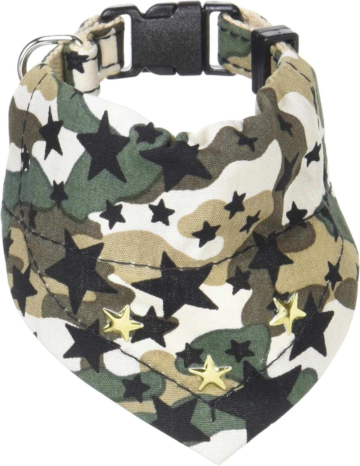 Dog Amokku (Dog Amo.K) 940062-1 Bandana Stars and Camouflage Khaki S