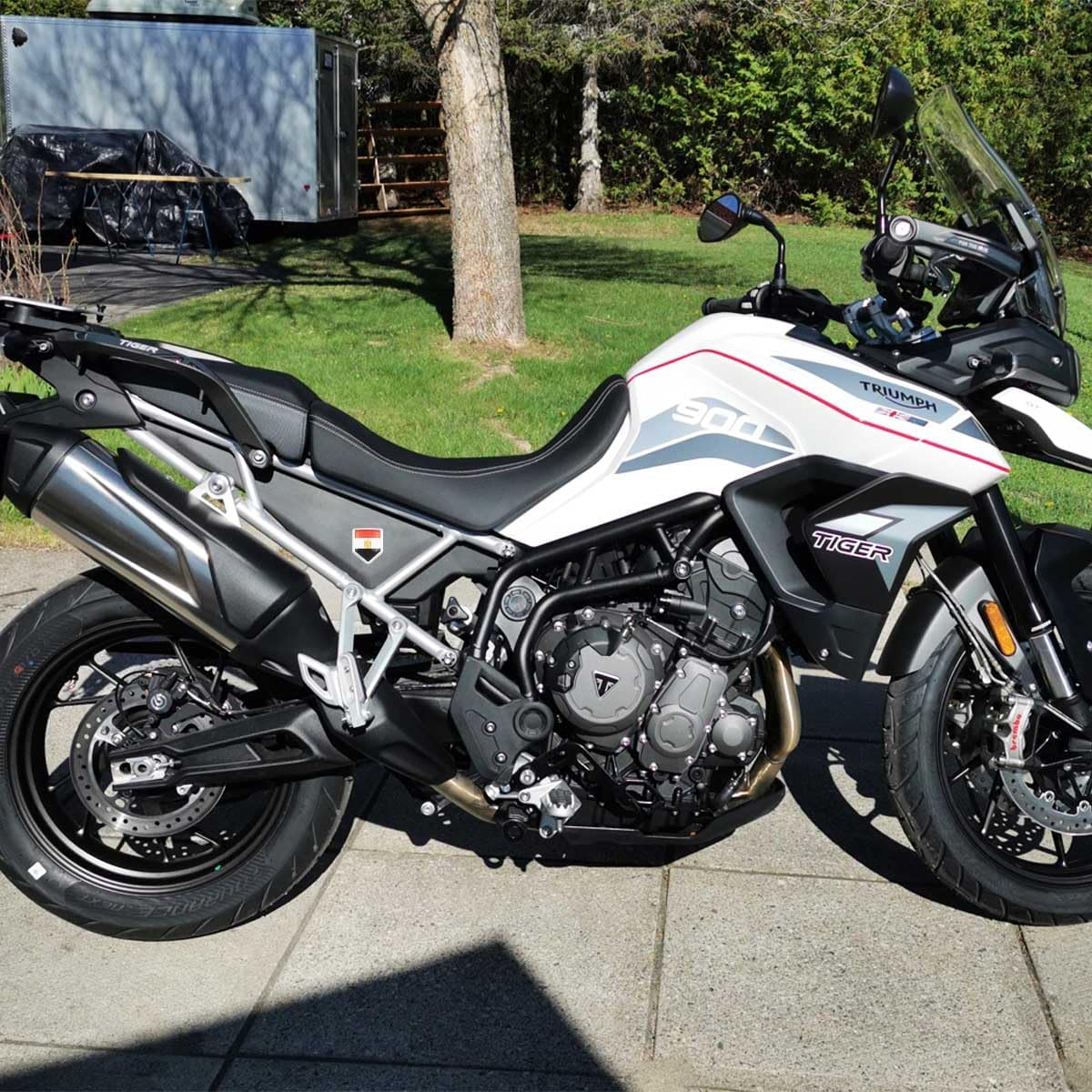 Overdecor Egypt Flag Decal Stickers Car Emblem Egyptian Car Accessories Decorations Chrome Shield Flag Sticker Decals for Cars Truck Vehicles, 2 Pack - Albania image number 4