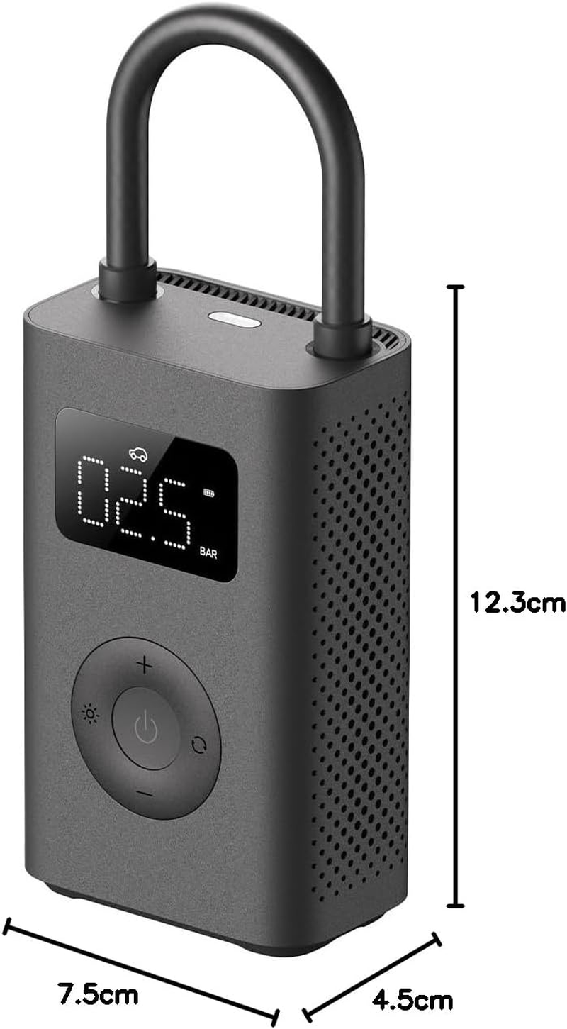 Xiaomi Portable Electric Air Compressor 2 - Portable Air Compressor (0.2-10.3 Bar / 3-150 Psi, 6 Modes, Battery 2000 Mah, 14.4 Wh, USB-C Charge, LED Indicator) Black (ES Version) image number 3