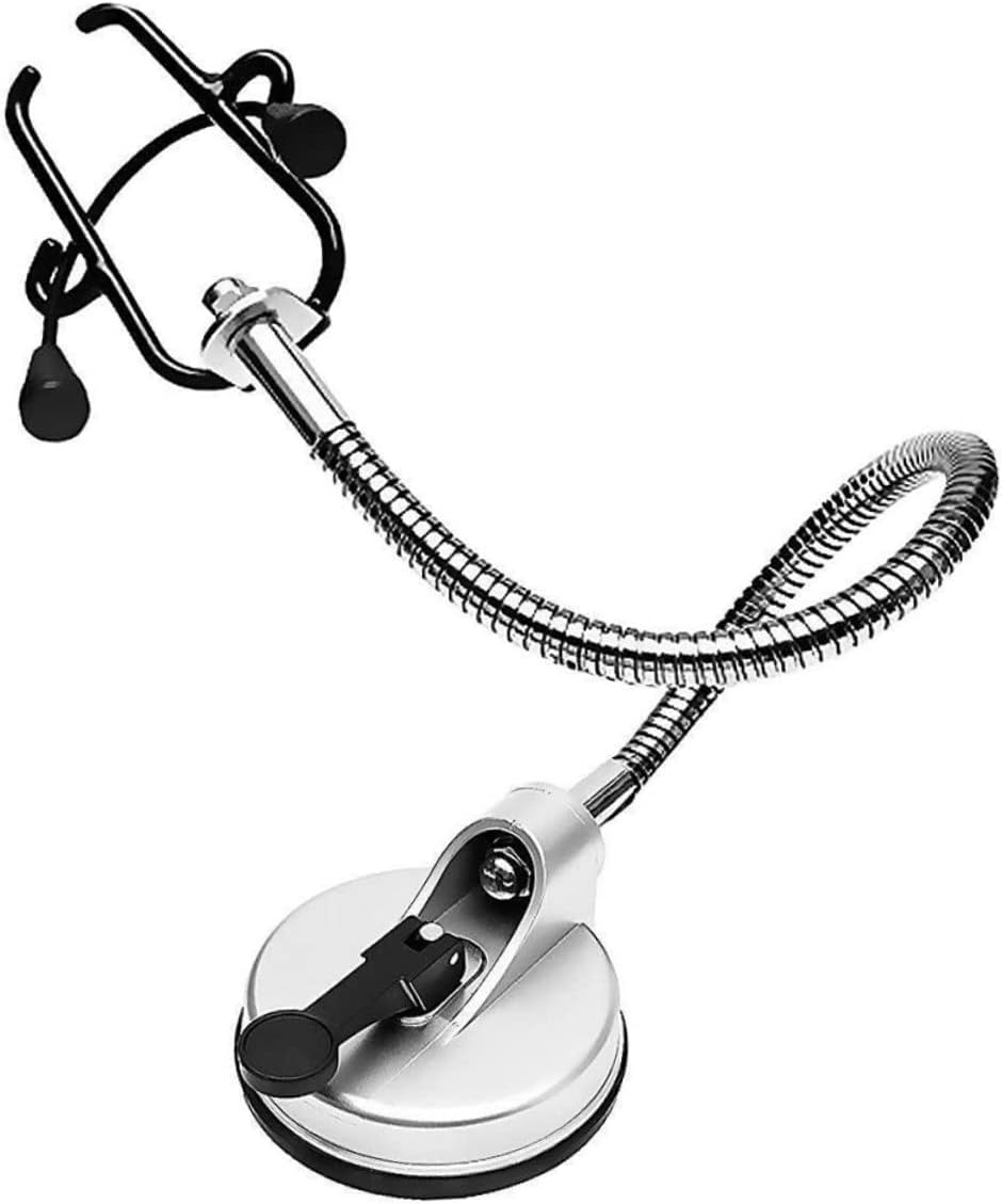 Vaguelly Hair Dryer Bracket Stand Stainless Steel Rotation Easy Mount Pet Hair Comb image number 5