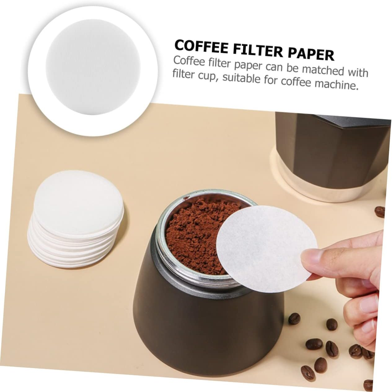 MAGICLULU 400Pcs Espresso Filtering Paper Coffee Filters for Drip Coffee Tea Portable Paper Pads image number 3